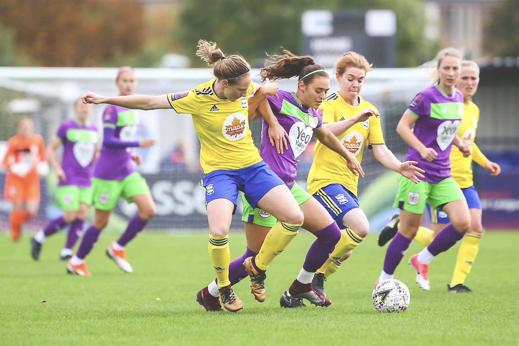 Ellie Rutherford and Aoife Mannion for Bristol City Women against Birmingham City Women