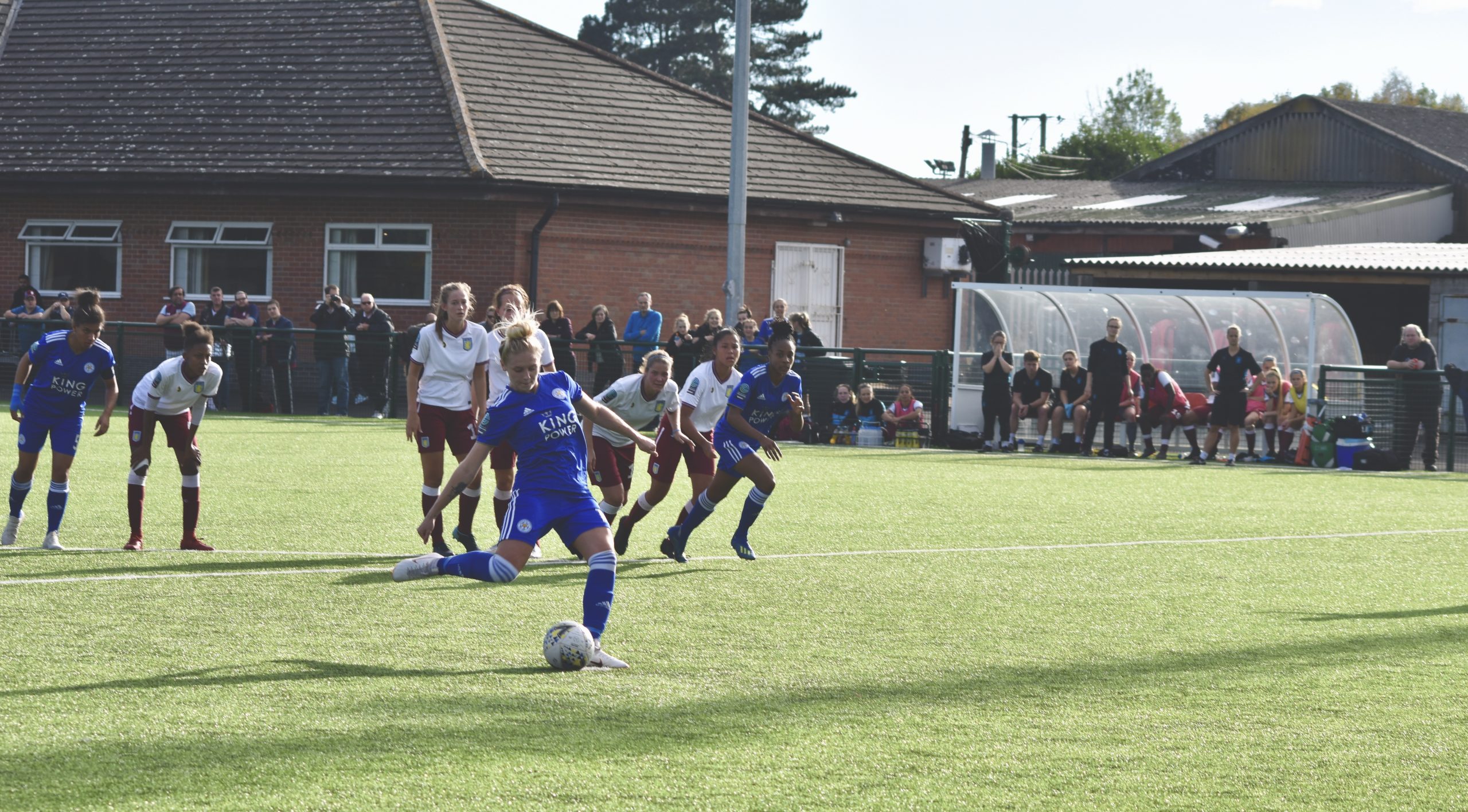 Rosie Axten provided an outlet on the wings for the Foxes and was on hand to calmly slot home from the penalty spot to net her fourth goal in the past three games.