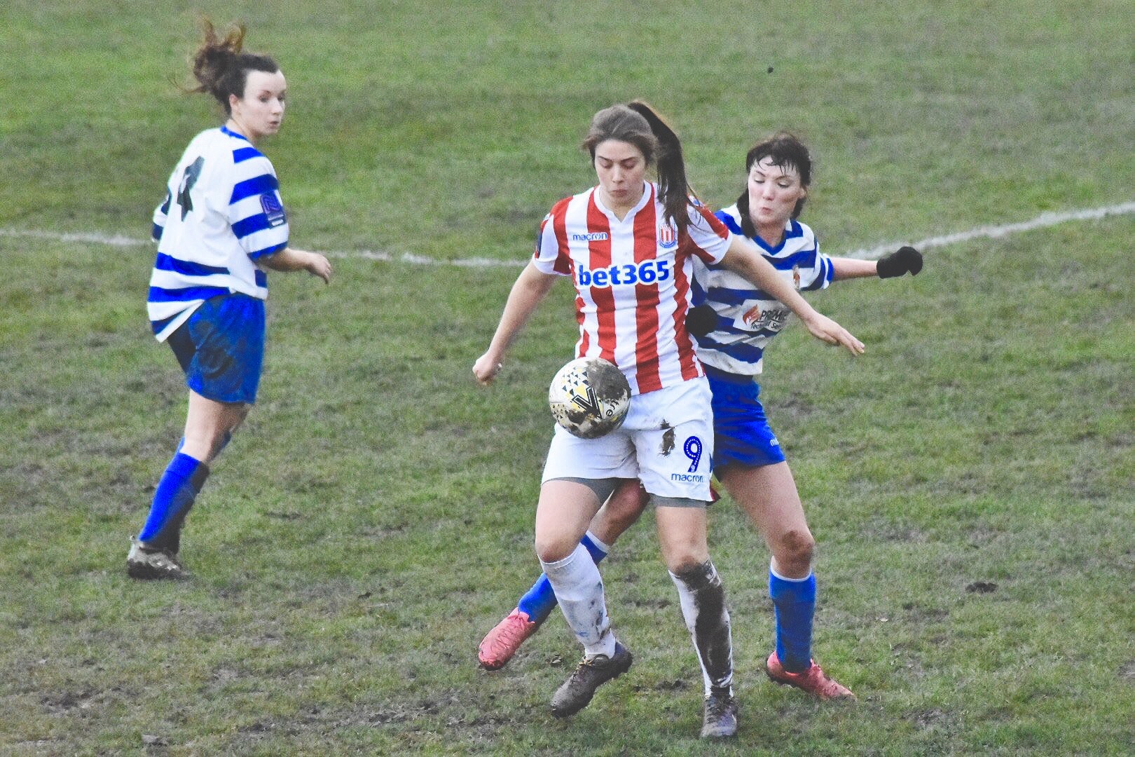 Amy Hughes for Stoke City Ladies against Chester-Le-Street in the SSE FA Cup.