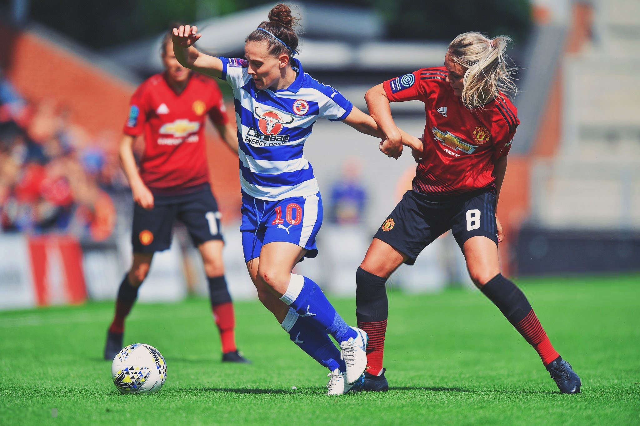 Reading Women taking on Manchester United Women in the Conti Cup back in August.